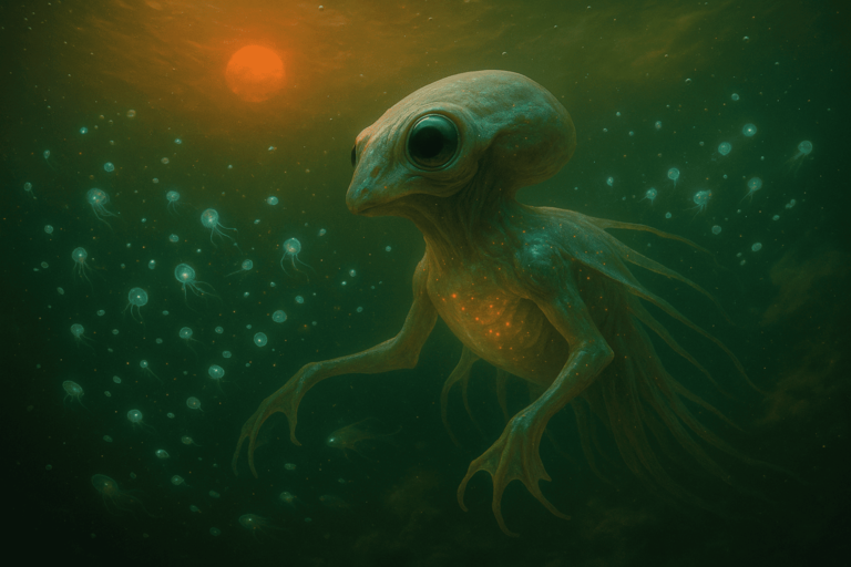 Fusion réaliste entre méduses, amphibiens, céphalopodes