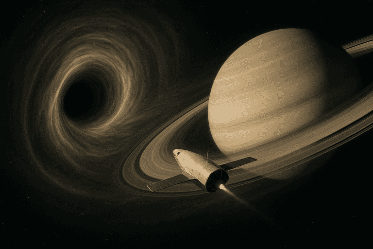 Vaisseau et Trou de Ver