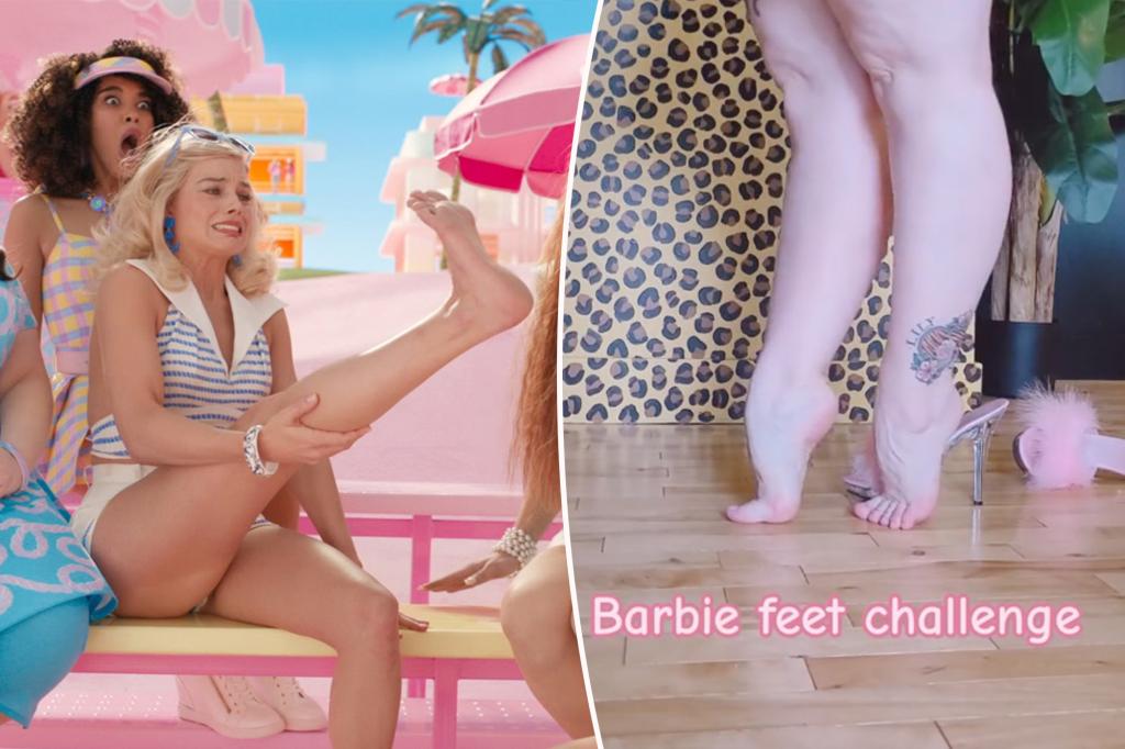 Barbie avec pied plat